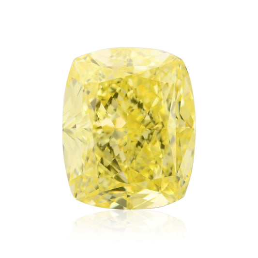 1,01 Karat Fancy Intense Yellow Cushion Diamond VVS2 GIA