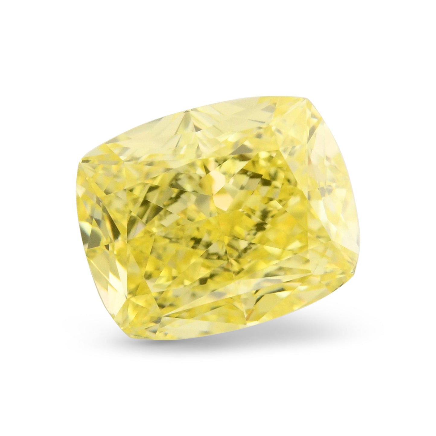 1.01 Carat Fancy Intense Yellow Cushion Diamond VVS2 GIA