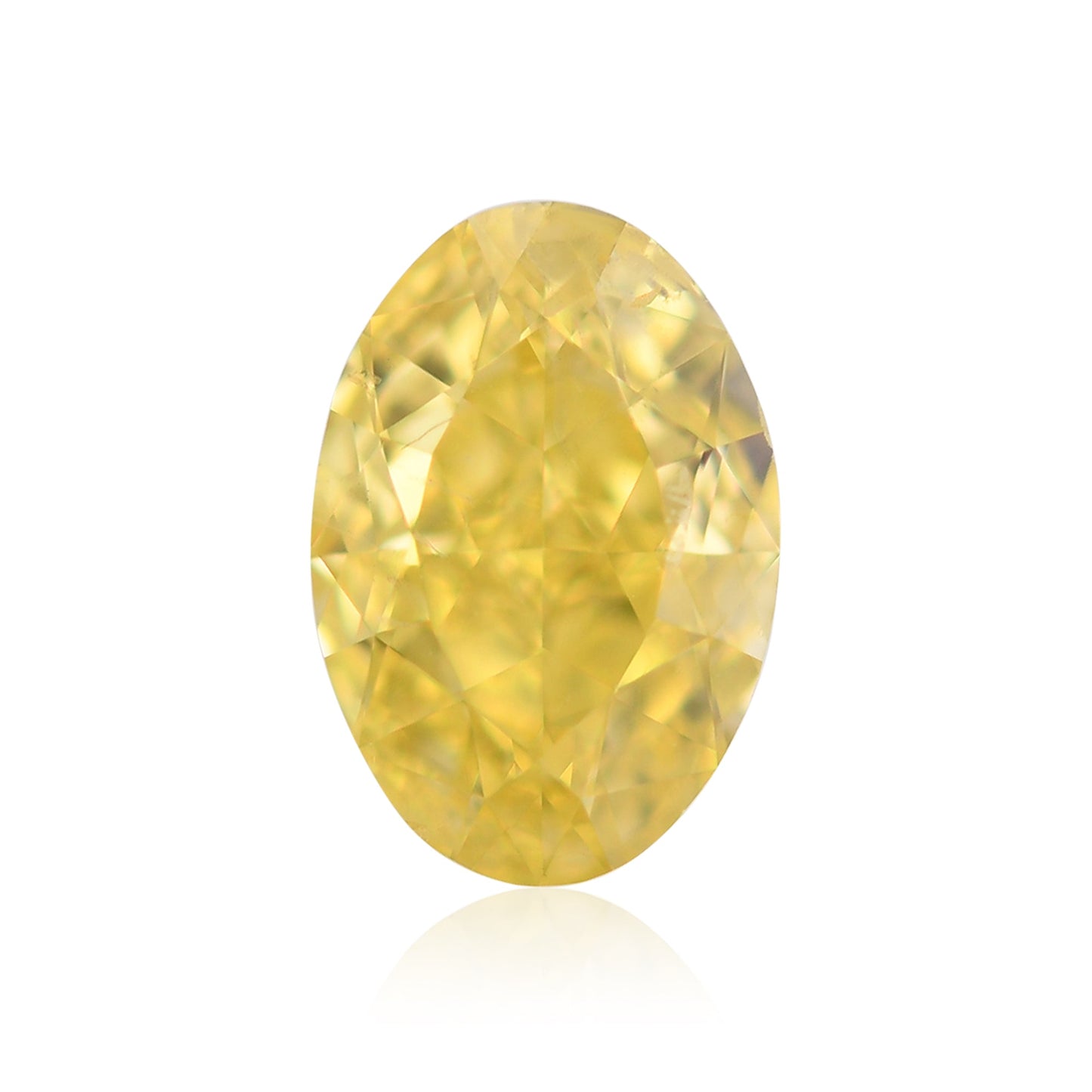 1,01 Karat Fancy Vivid Yellow Oval Diamond SI2 GIA