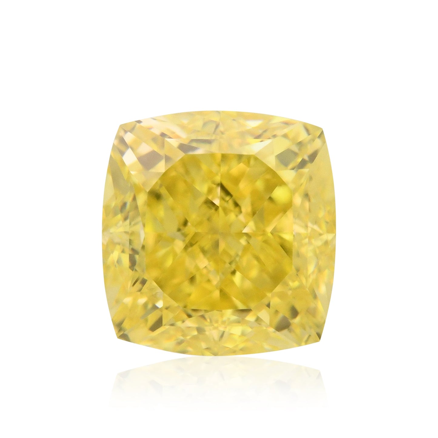 1,01 Karat Fancy Vivid Yellow Cushion Diamond VS2 GIA