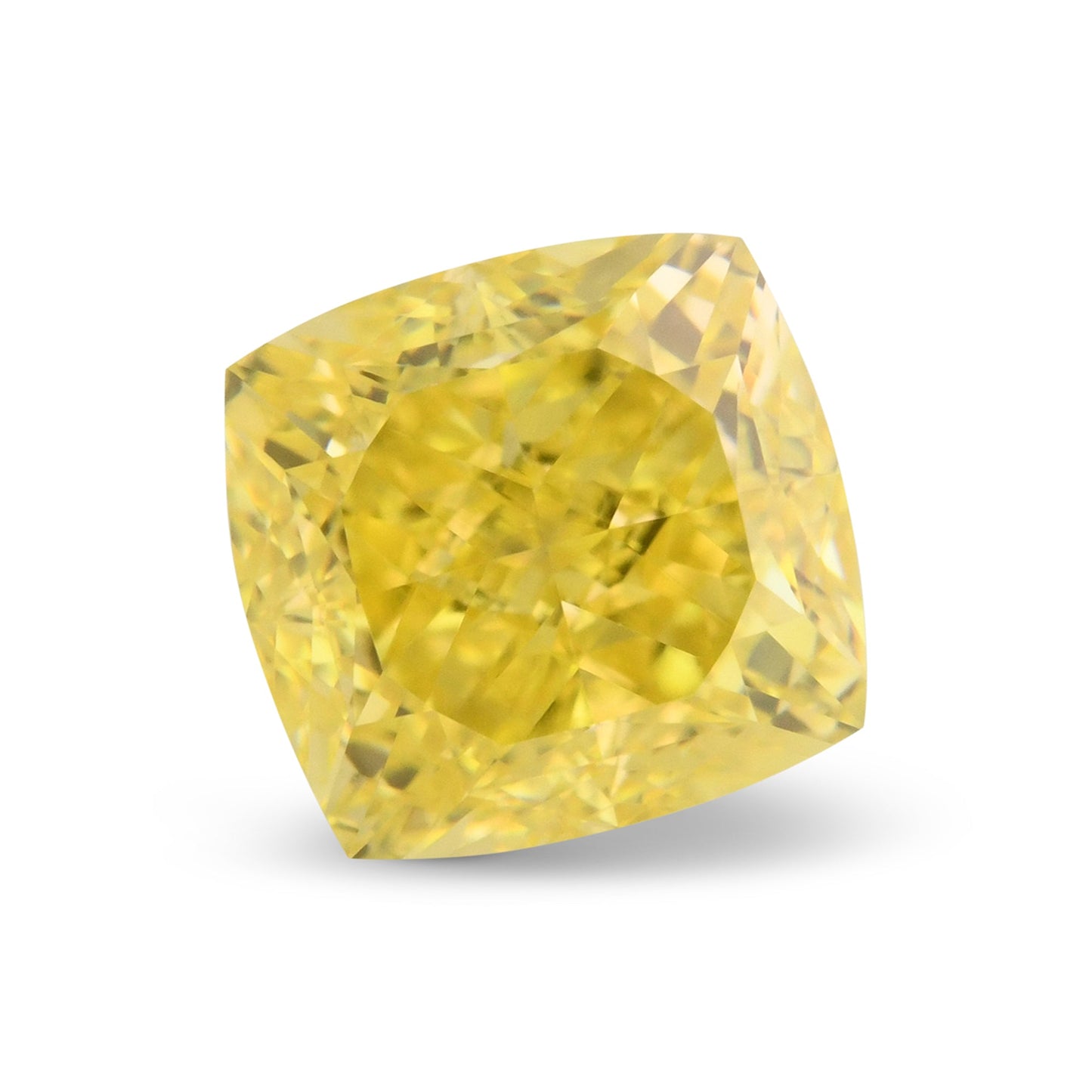 1,01 Karat Fancy Vivid Yellow Cushion Diamond VS2 GIA