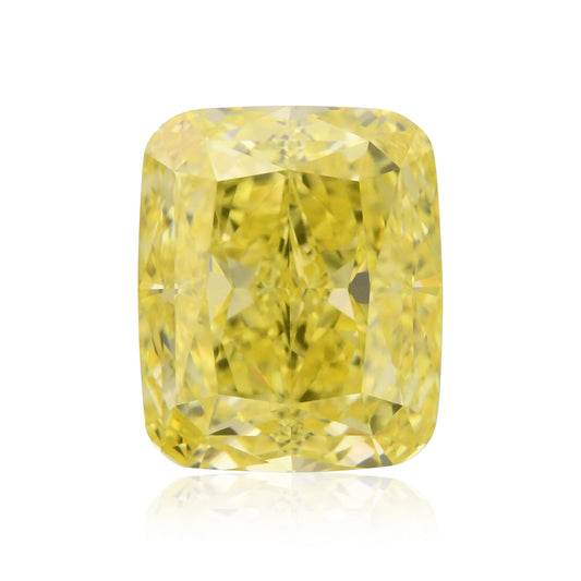 1.01 Carat Fancy Vivid Yellow Cushion Diamond VS1 GIA