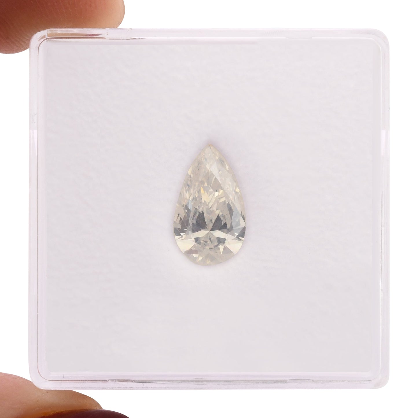 1.01 Carat Fancy White Pear Diamond SI2 GIA