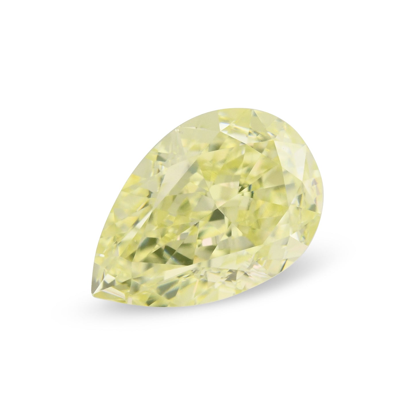 1,01 Karat hellgrünlich-gelber Birnendiamant VS1 GIA