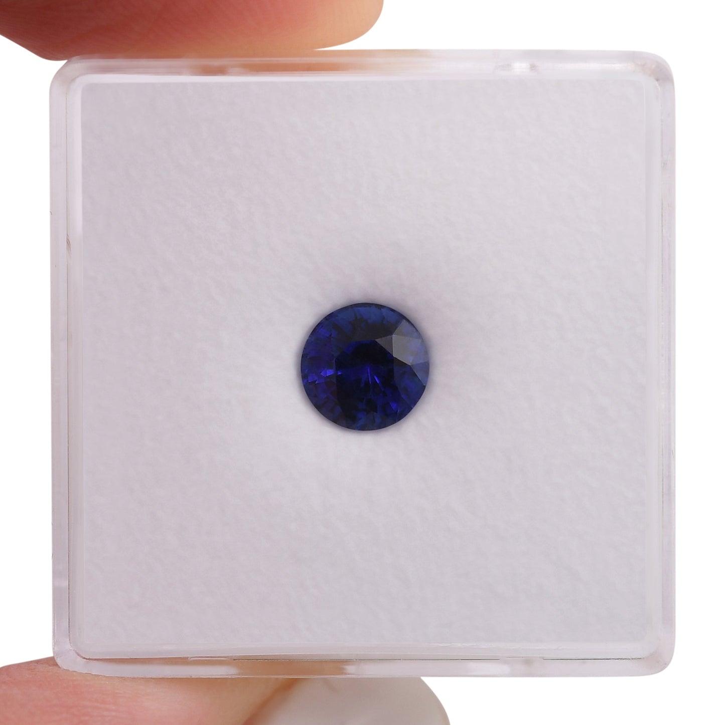 1,01 Karat blauer runder Saphir aus Sri Lanka