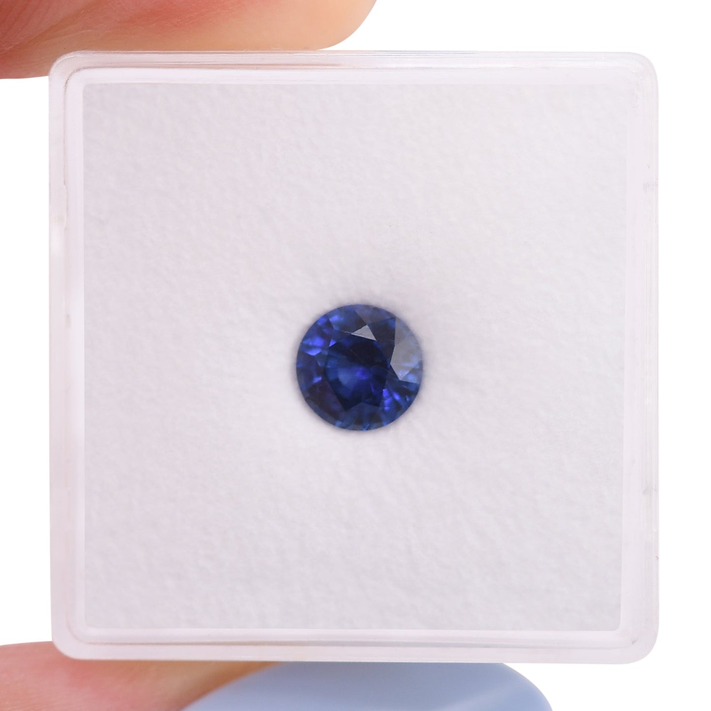 1,01 Karat blauer runder Saphir aus Sri Lanka