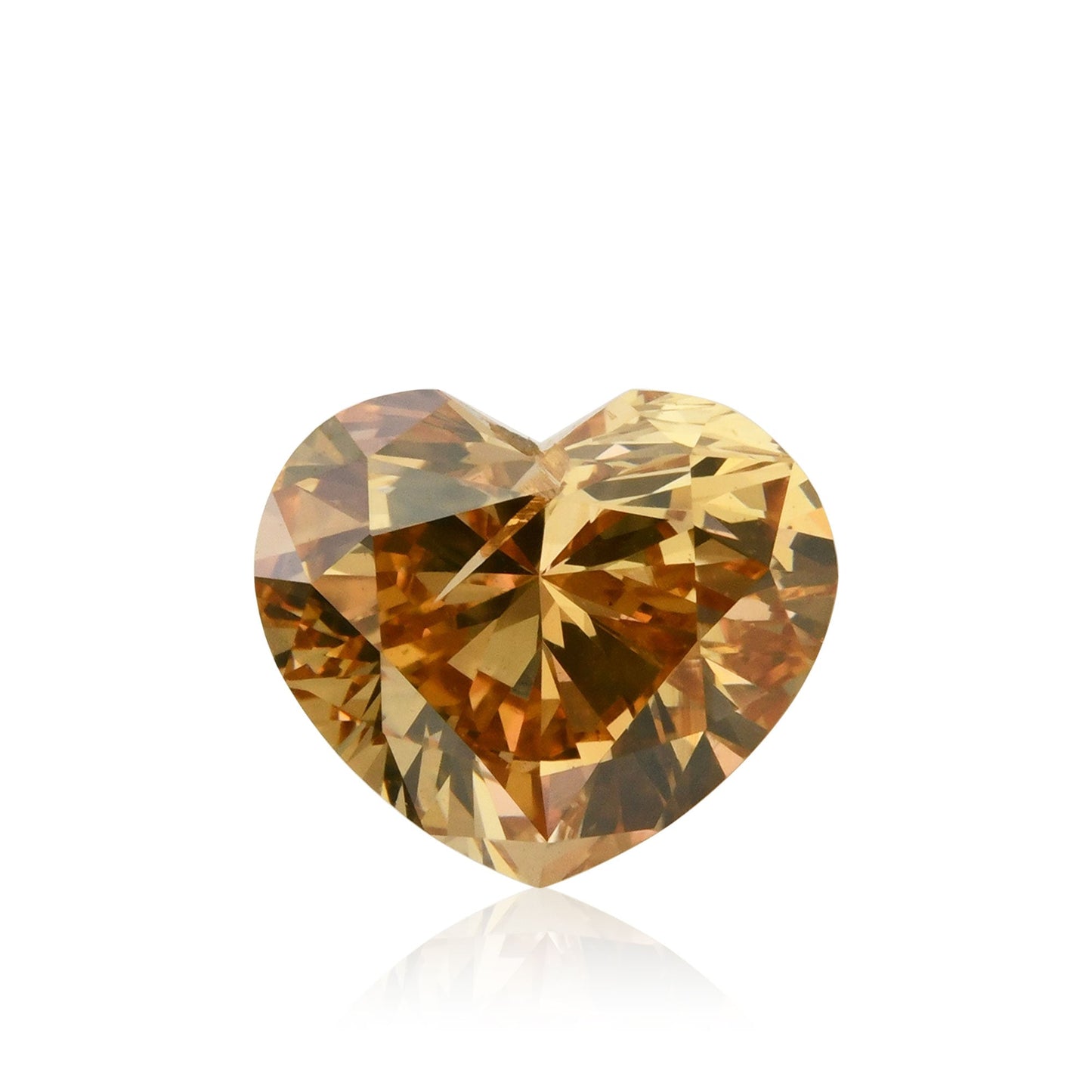 1,02 Karat Fancy Deep Brownish Yellowish Orange Heart Diamond (I1) GIA