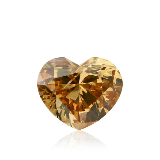 1,02 Karat Fancy Deep Brownish Yellowish Orange Heart Diamond (I1) GIA