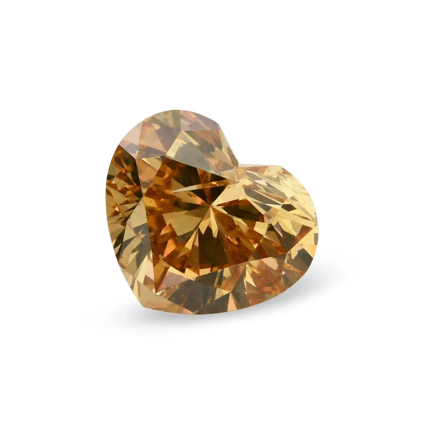 1,02 Karat Fancy Deep Brownish Yellowish Orange Heart Diamond (I1) GIA