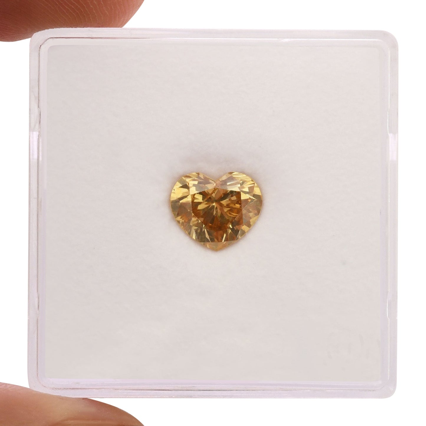 1,02 Karat Fancy Deep Brownish Yellowish Orange Heart Diamond (I1) GIA