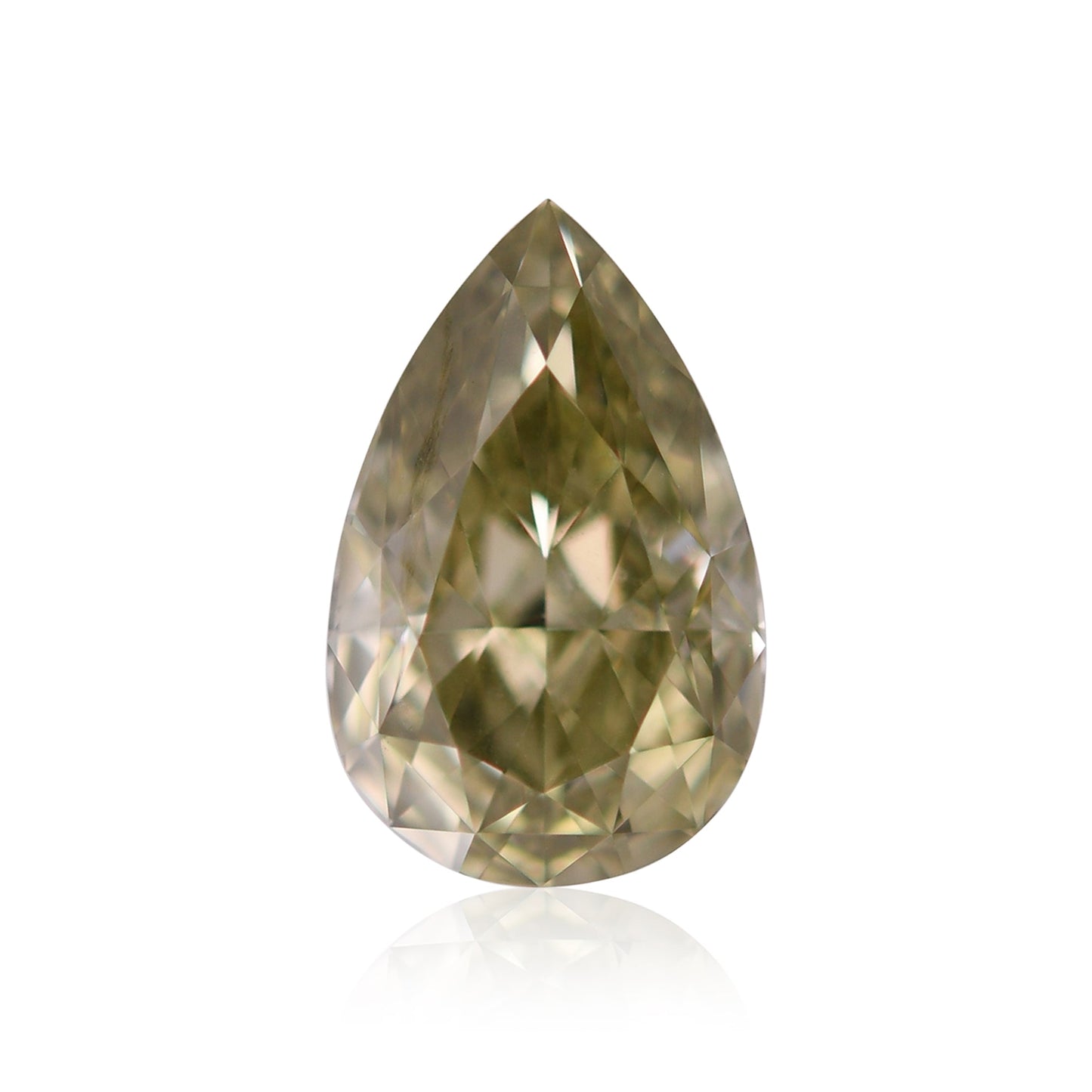1,02 Karat Fancy Brownish Greenish Yellow Birn Chamäleon Diamond VS2 GIA