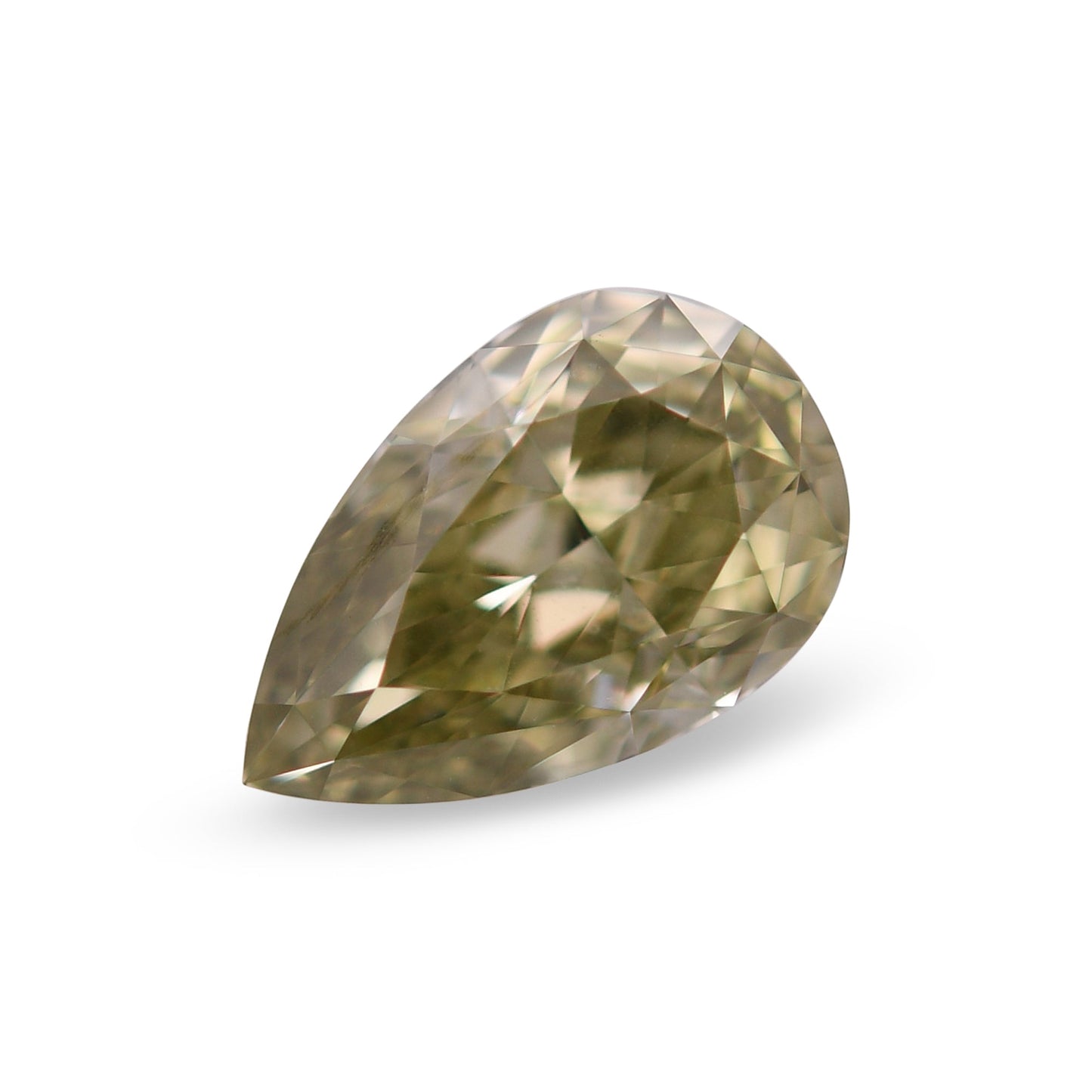 1,02 Karat Fancy Brownish Greenish Yellow Birn Chamäleon Diamond VS2 GIA