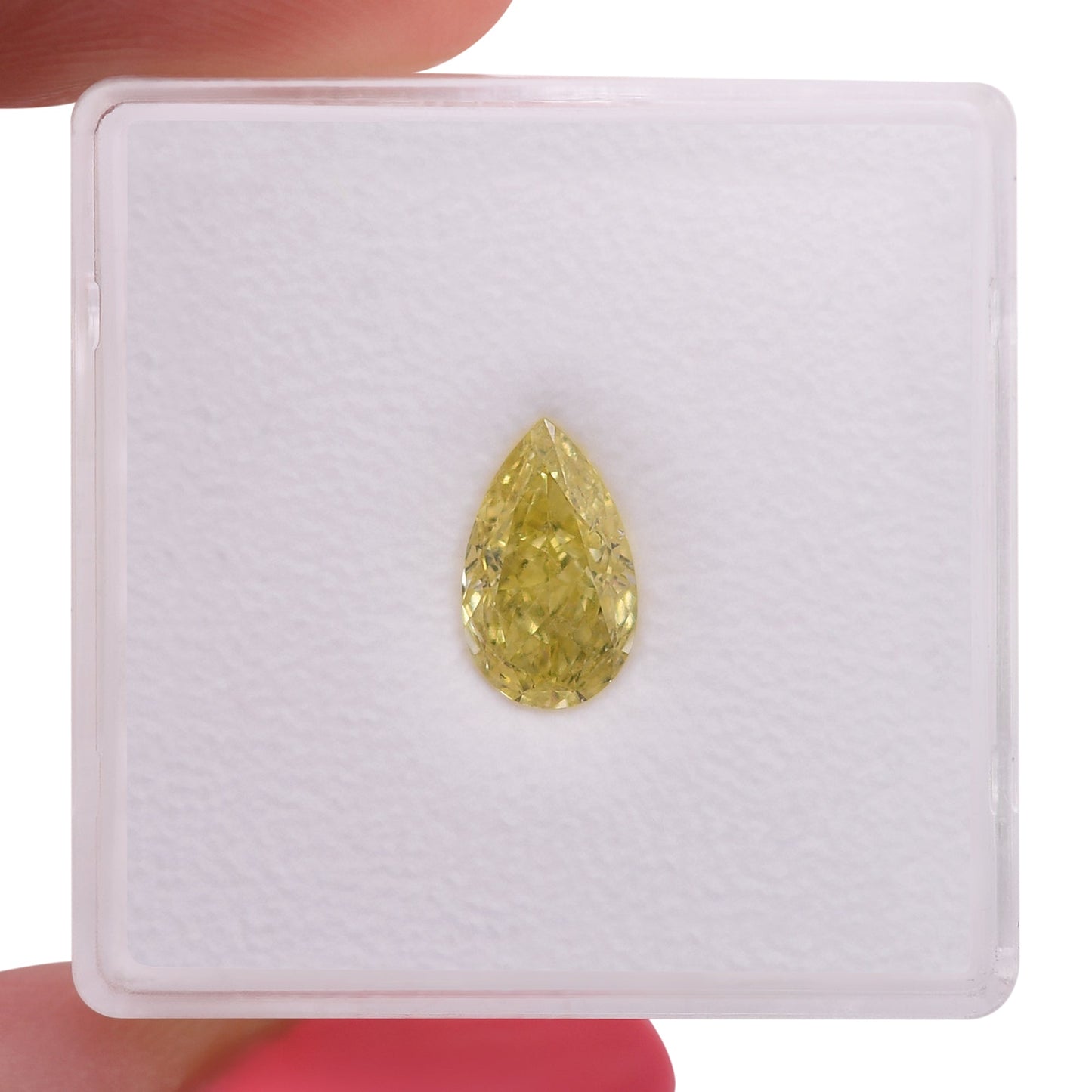 1,02 Karat Fancy Intense Yellow Birnenförmiger Diamant SI2 GIA