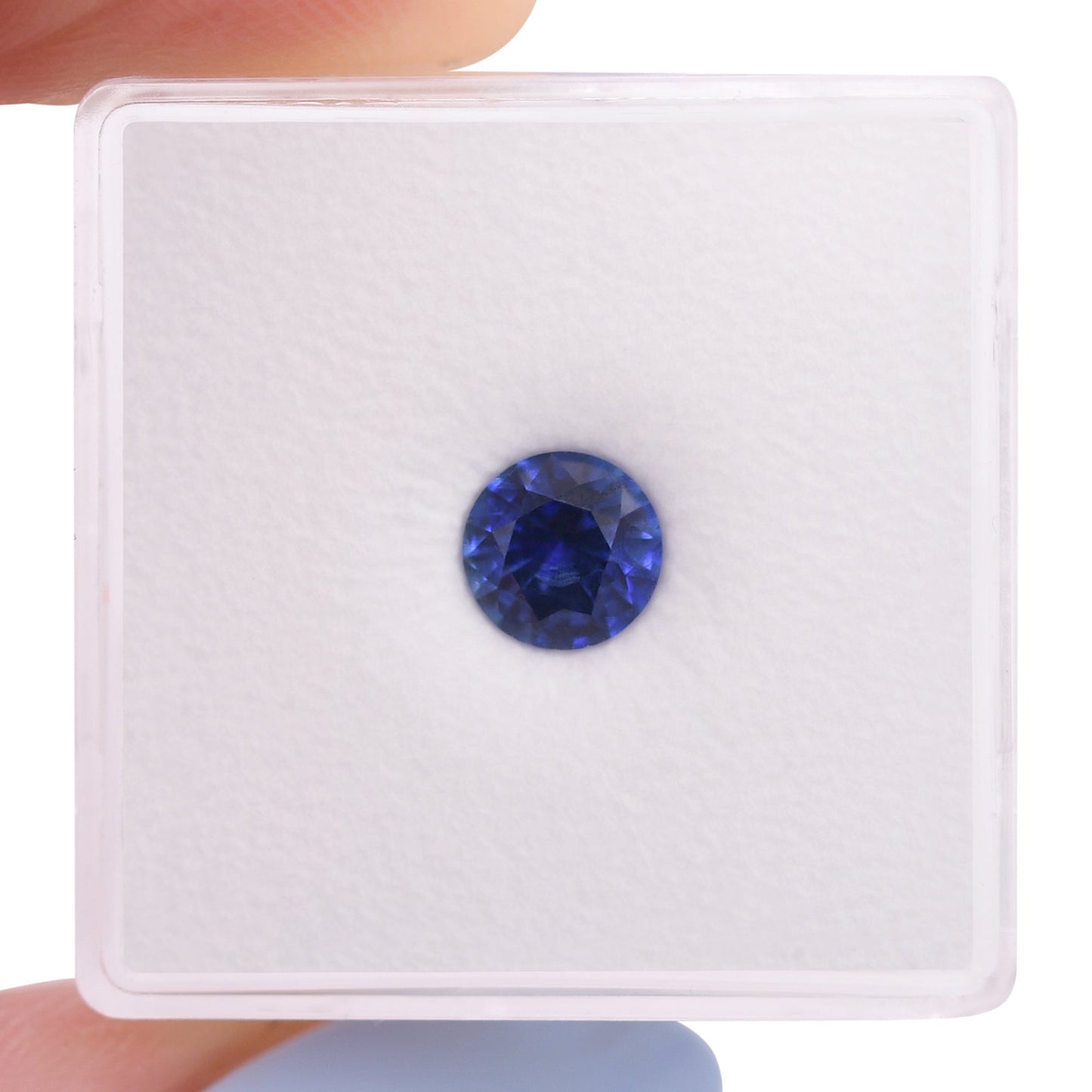 1,02 Karat blauer runder Saphir aus Sri Lanka