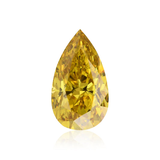1.03 Carat Fancy Deep Yellow Pear Diamond SI1 GIA