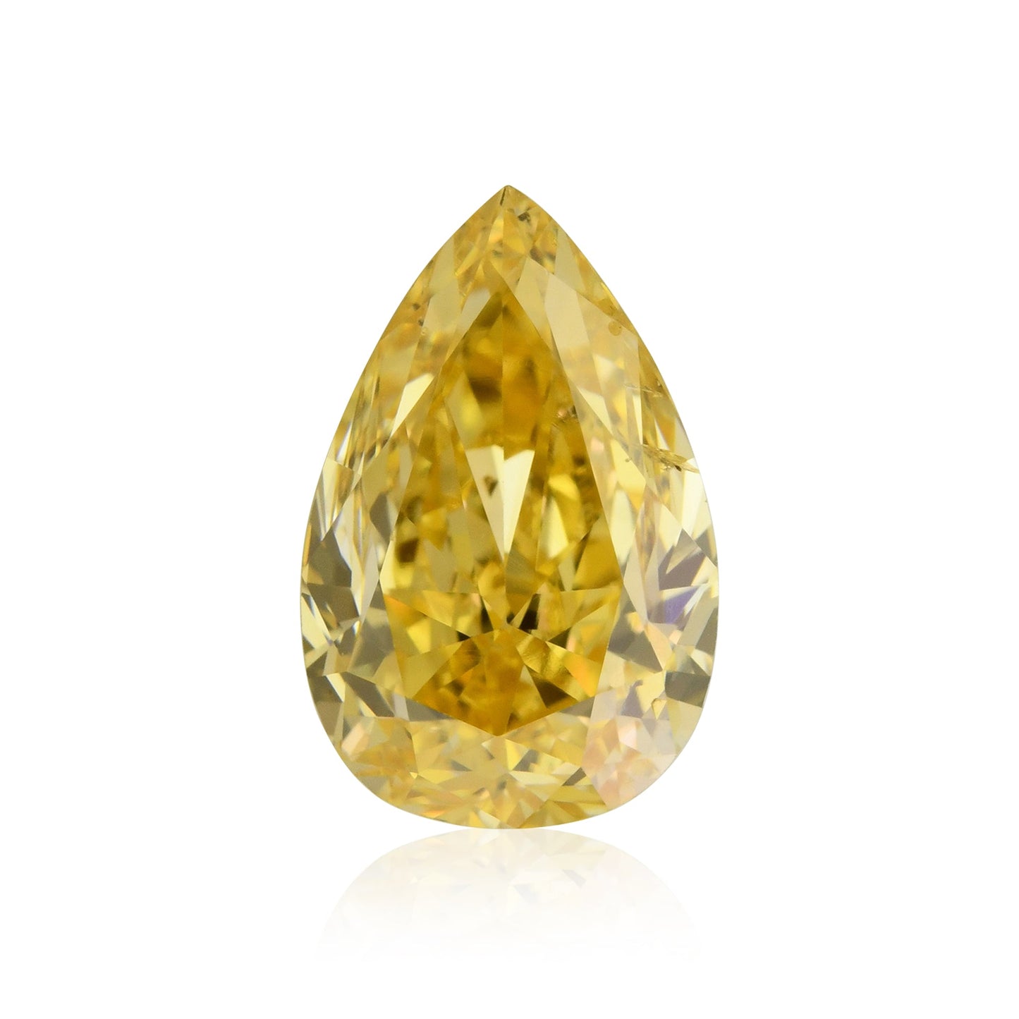 1,03 Karat Fancy Intense Orange Yellow Birnenförmiger Diamant SI1 GIA