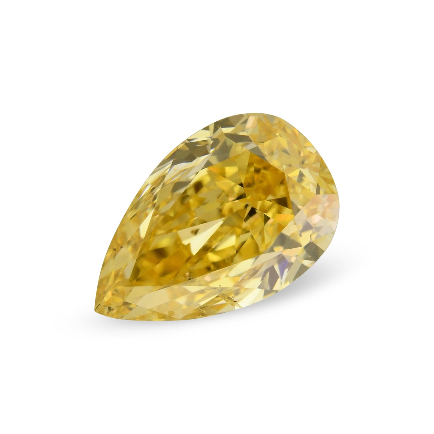 1,03 Karat Fancy Intense Orange Yellow Birnenförmiger Diamant SI1 GIA
