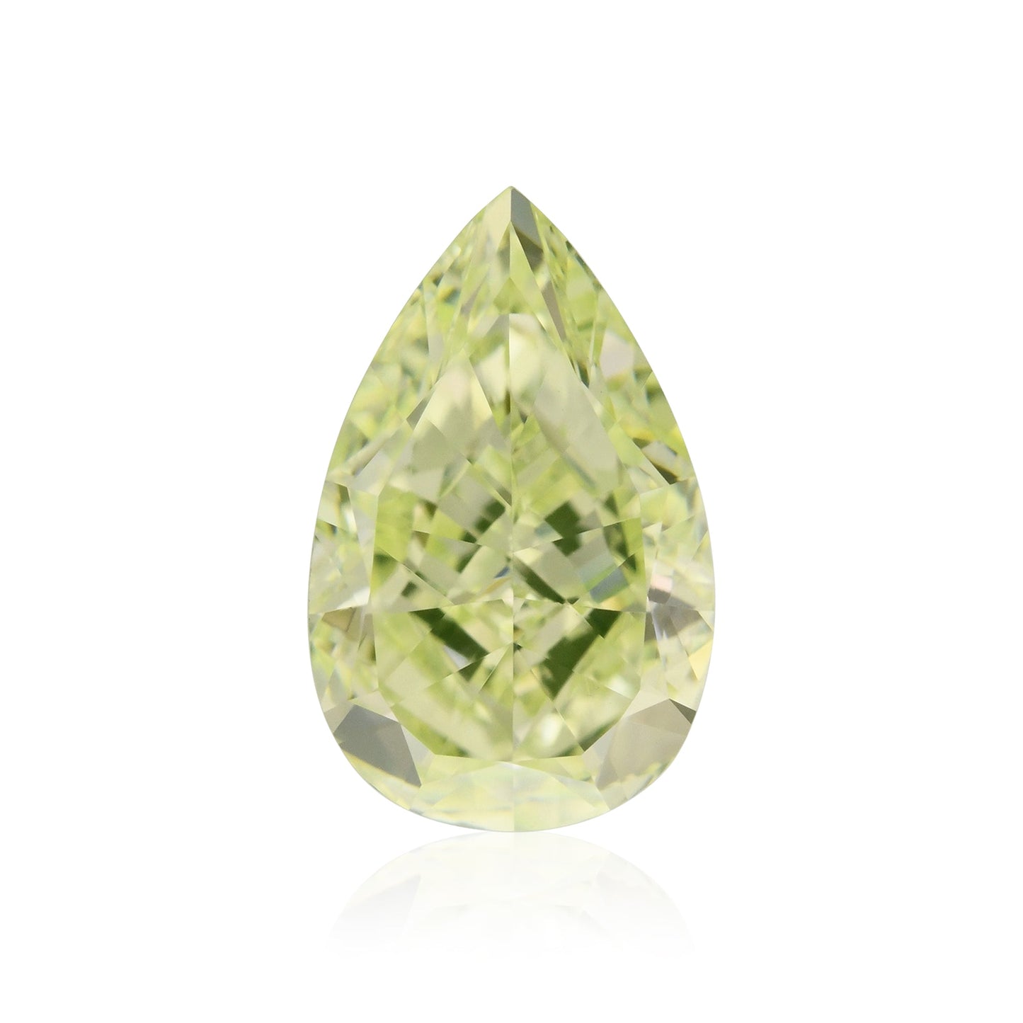 1,03 Karat Fancy Yellow Green Birnenförmiger Diamant VS1 GIA