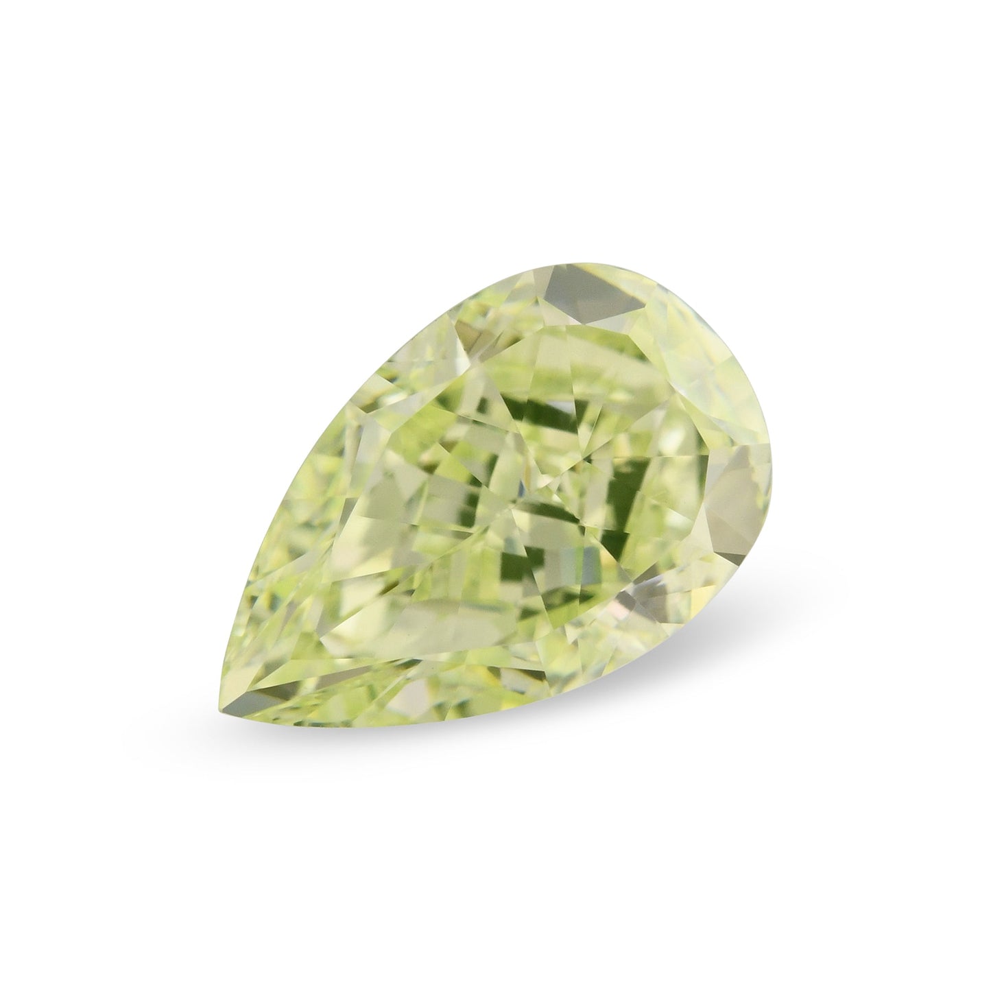 1,03 Karat Fancy Yellow Green Birnenförmiger Diamant VS1 GIA