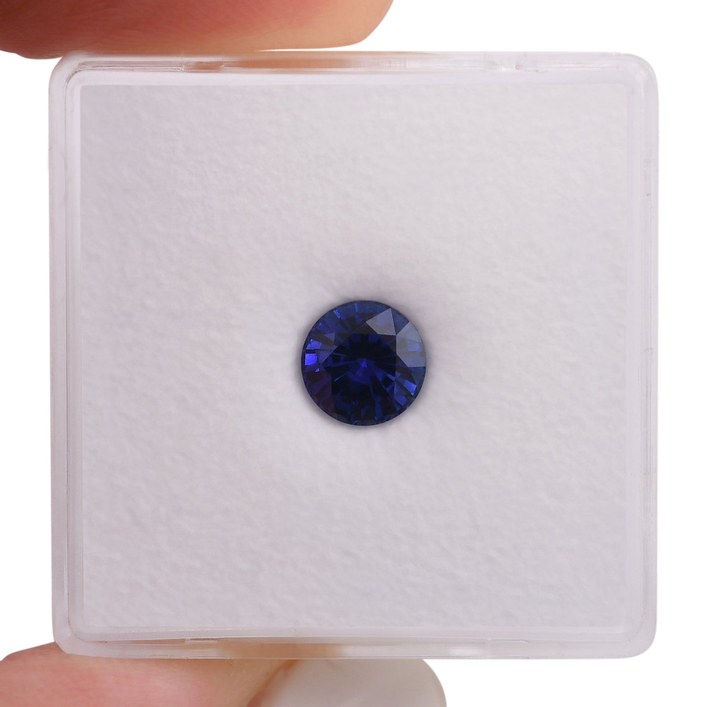 1,03 Karat blauer runder Saphir aus Sri Lanka