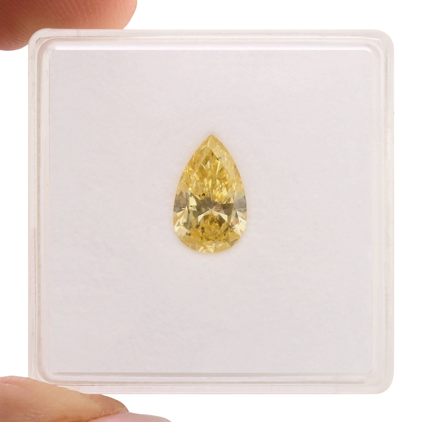 1,04 Karat Fancy Intense Orange Yellow Pear Diamond SI2 GIA