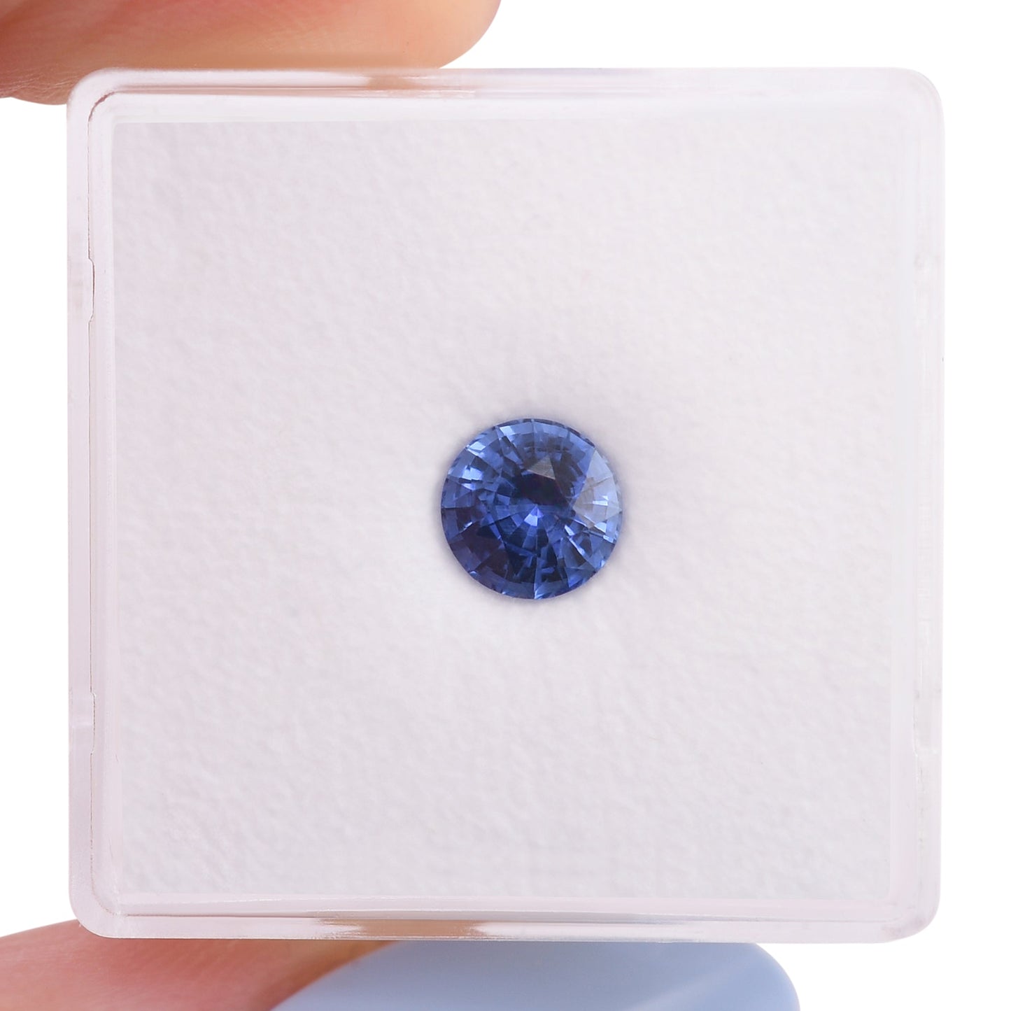 1,04 Karat blauer runder Saphir aus Sri Lanka