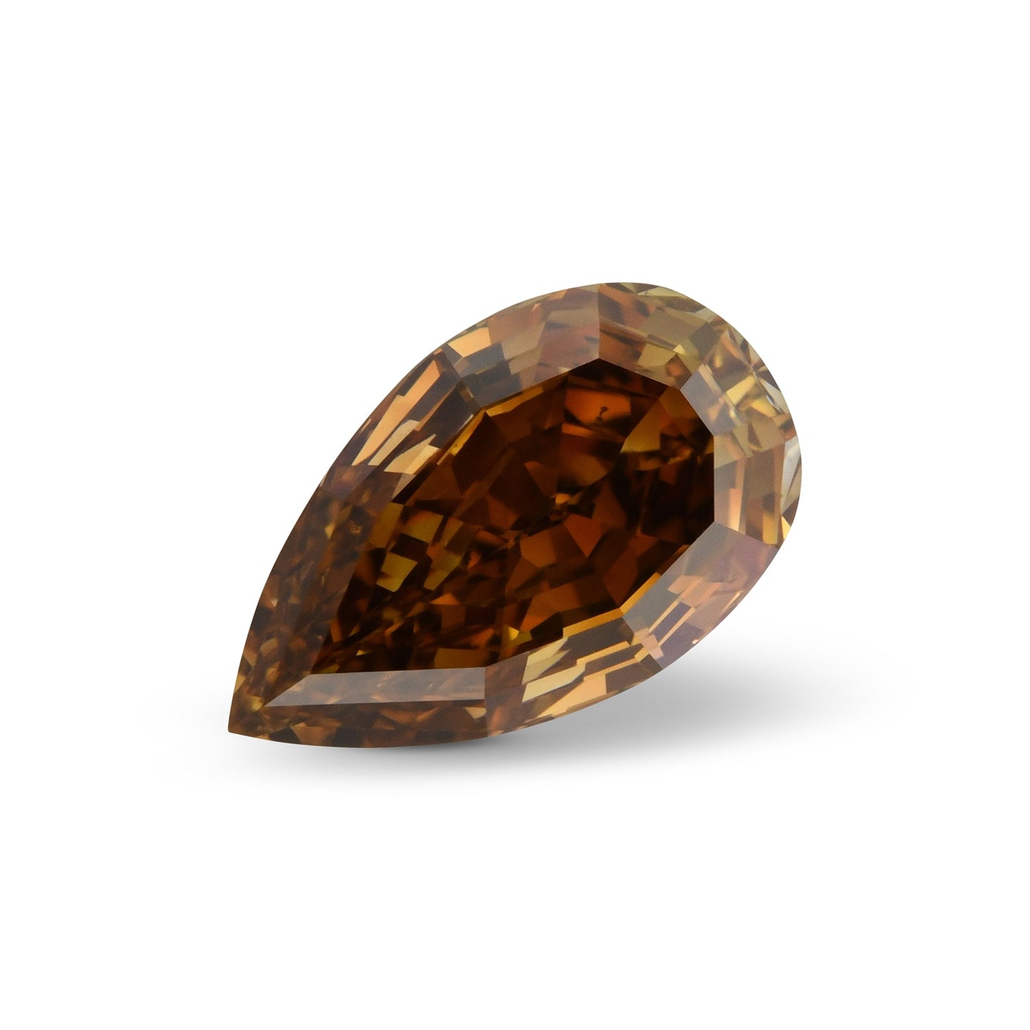 1.05 Carat Fancy Deep Orange Brown Pear Diamond SI1 GIA