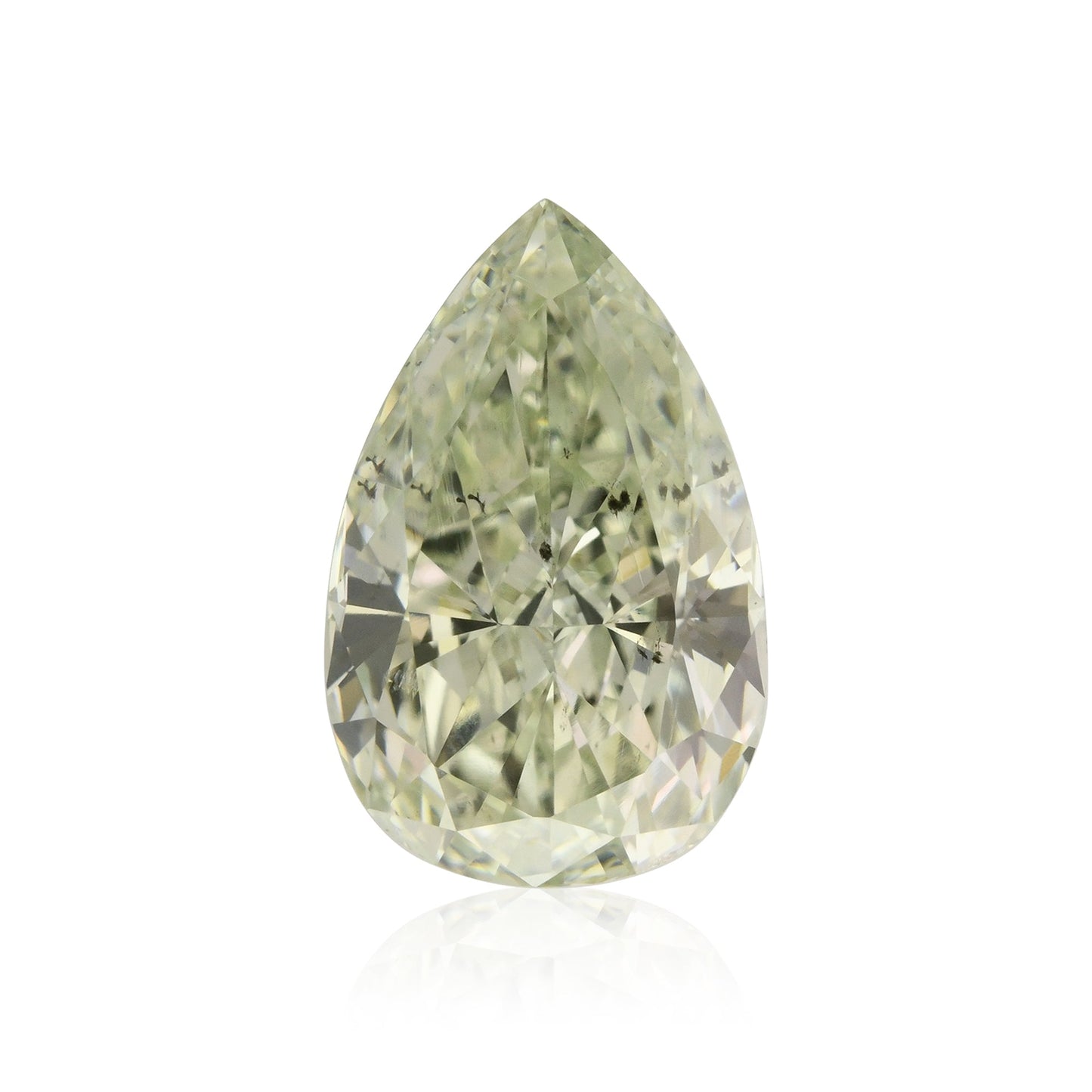 1,05 Karat Fancy Light Yellowish Green Birnenförmiger Diamant SI2 GIA