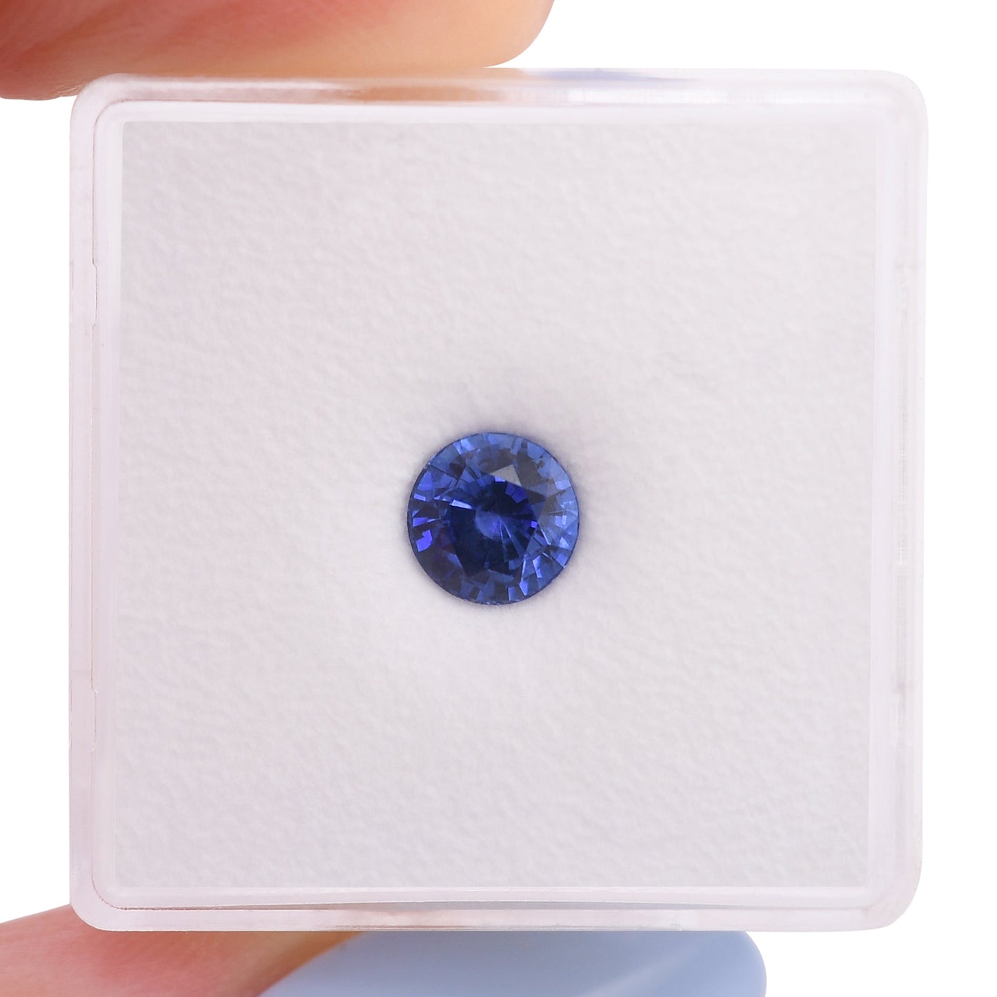1,06 Karat blauer runder Saphir aus Sri Lanka