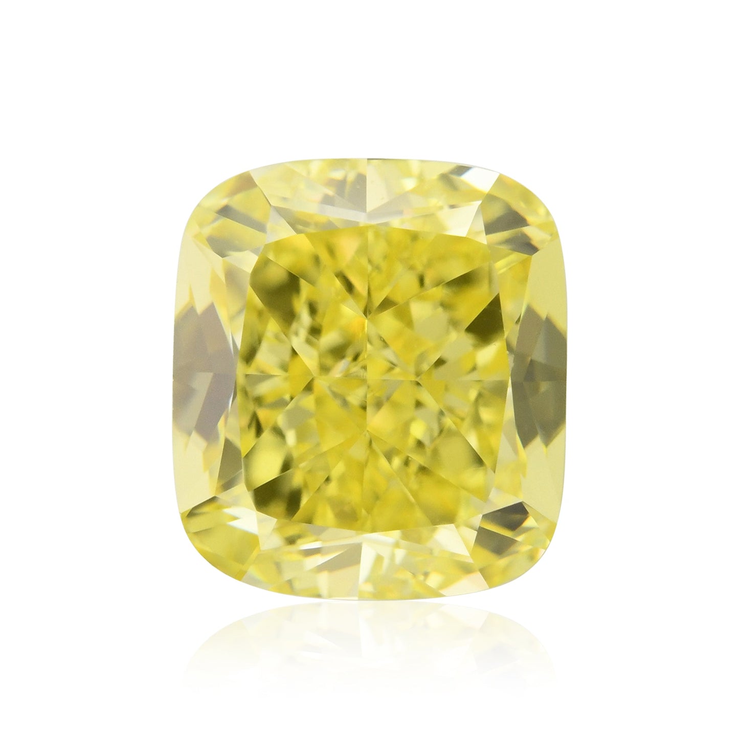 1,08 Karat Fancy Intense Yellow Cushion Diamond VVS2 GIA