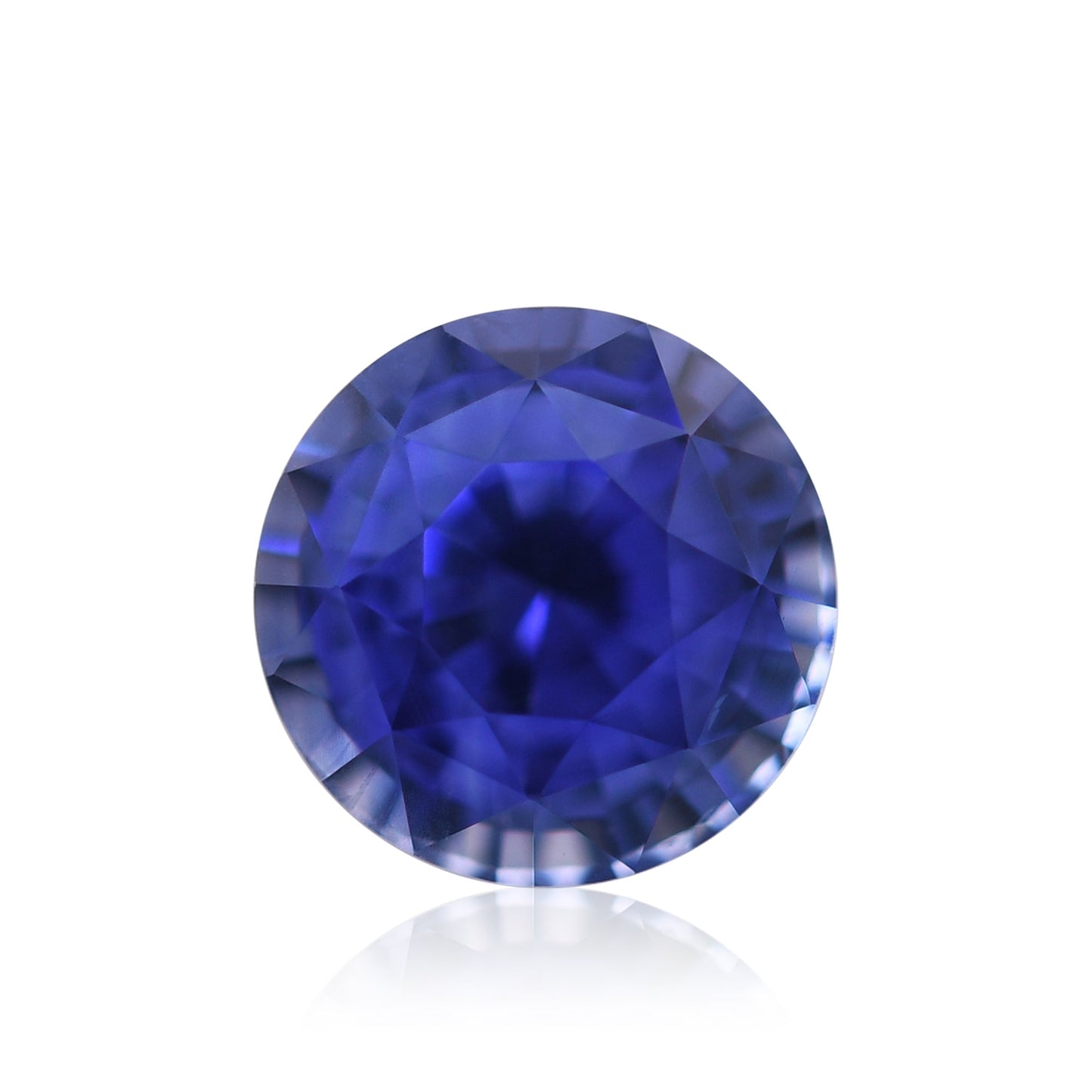 1,08 Karat blauer runder Saphir aus Sri Lanka