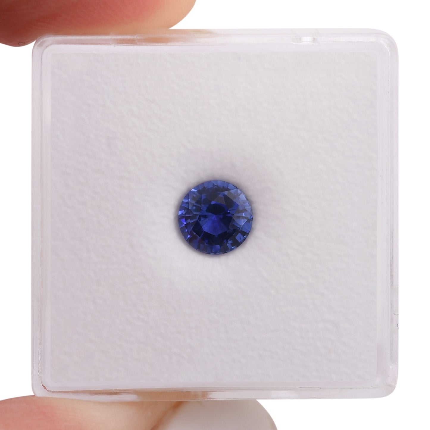 1,08 Karat blauer runder Saphir aus Sri Lanka