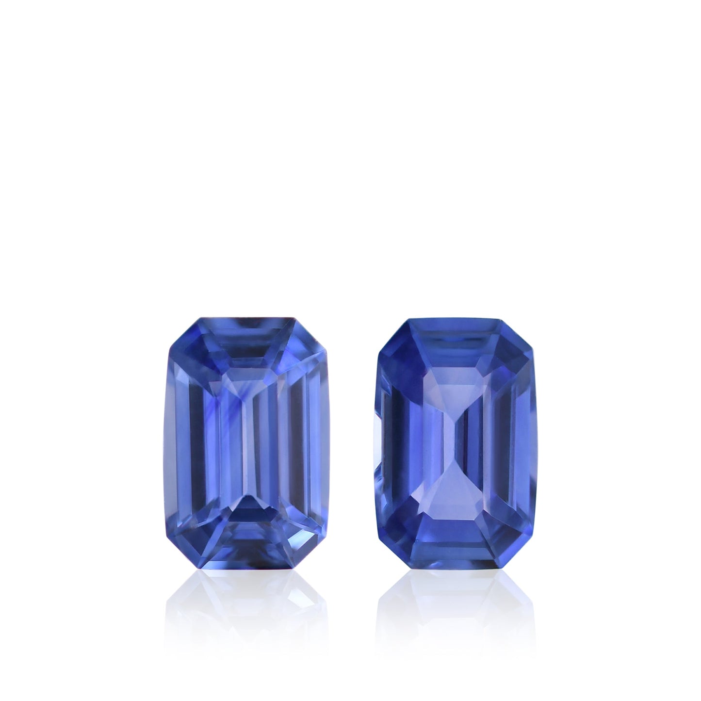 1,09 Karat blaue Smaragd-Saphire aus Sri Lanka (Paar)