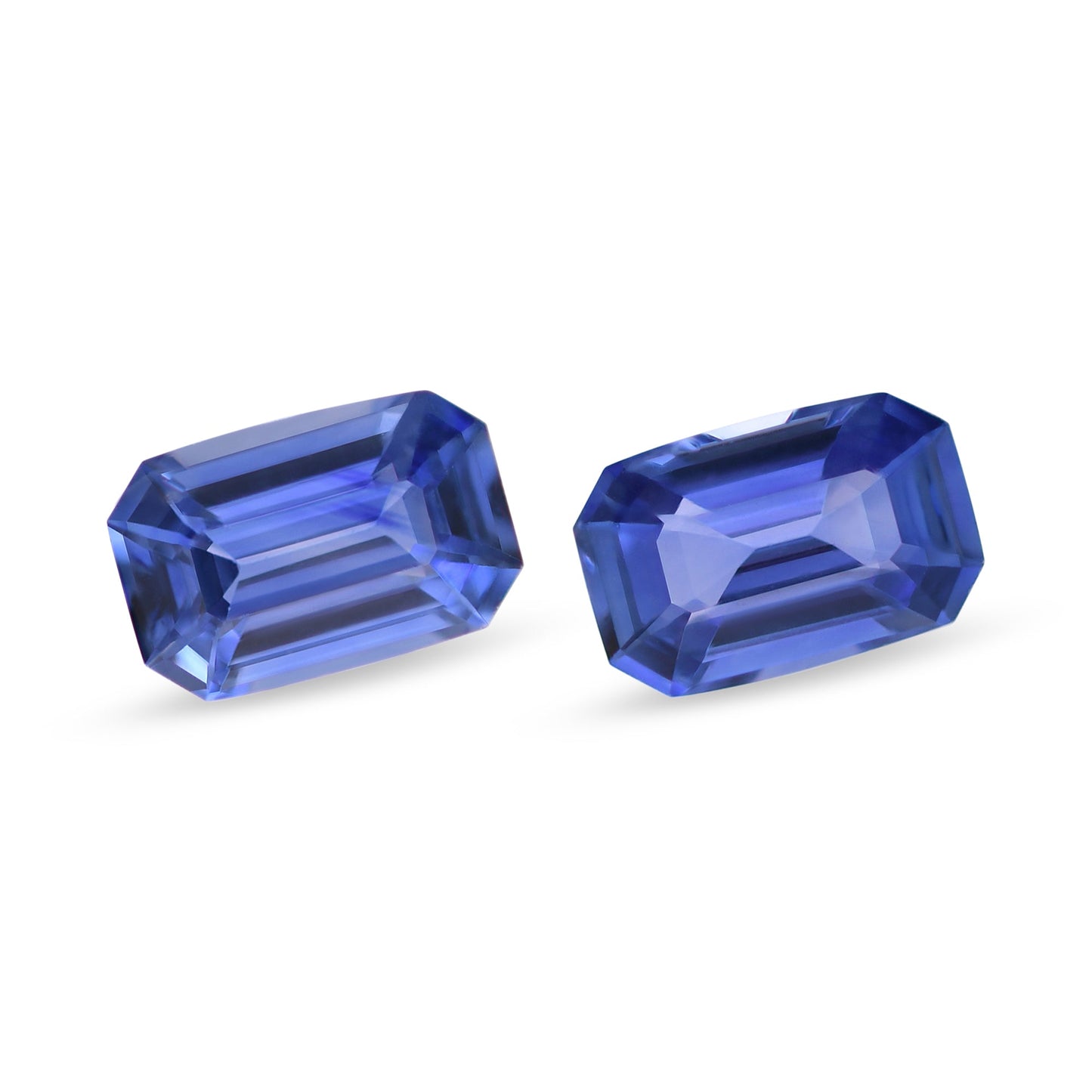 1,09 Karat blaue Smaragd-Saphire aus Sri Lanka (Paar)