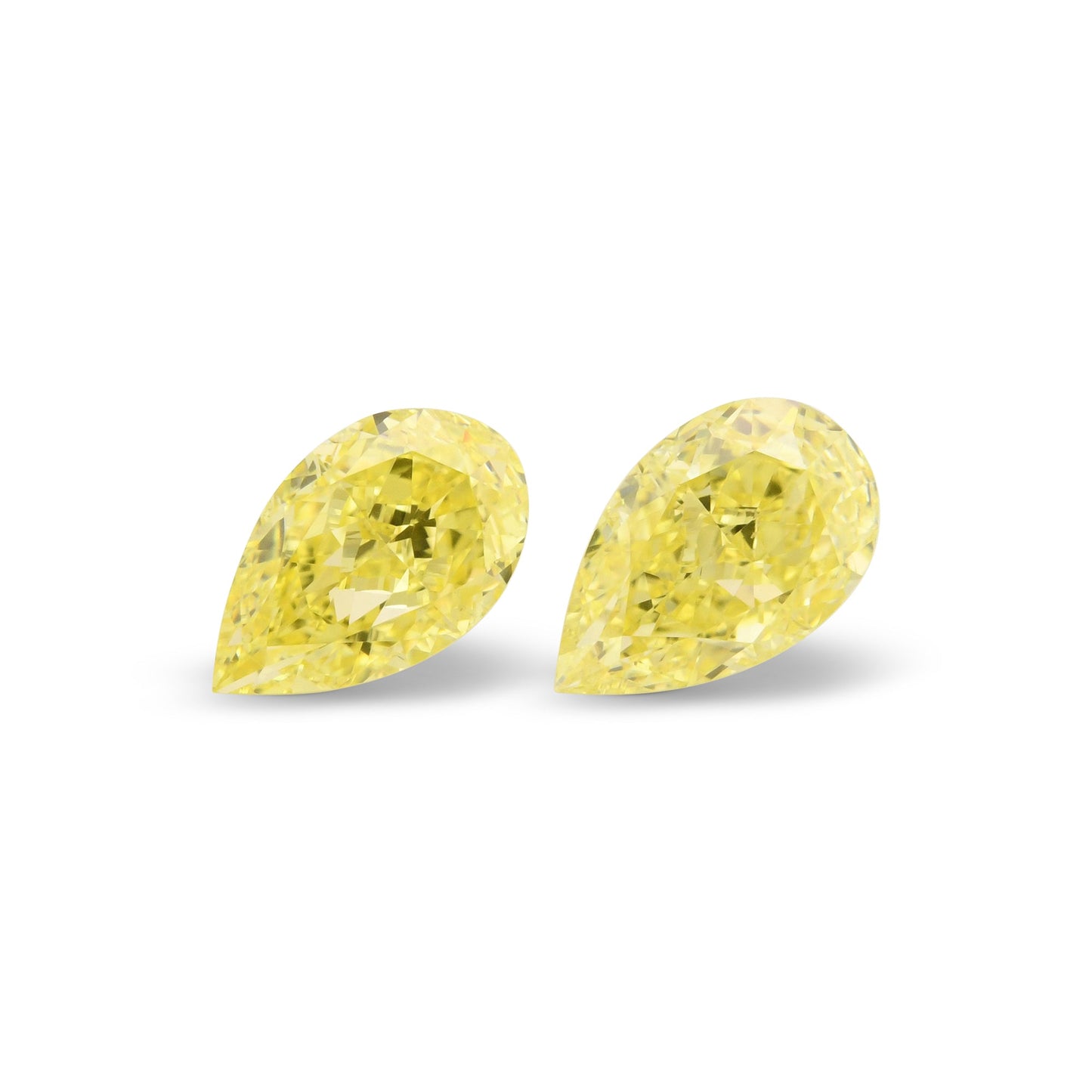 1.09 Carat Fancy Intense Yellow Pear Diamonds VS2 GIA