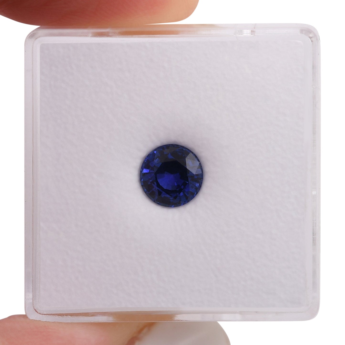 1,09 Karat blauer runder Saphir aus Sri Lanka