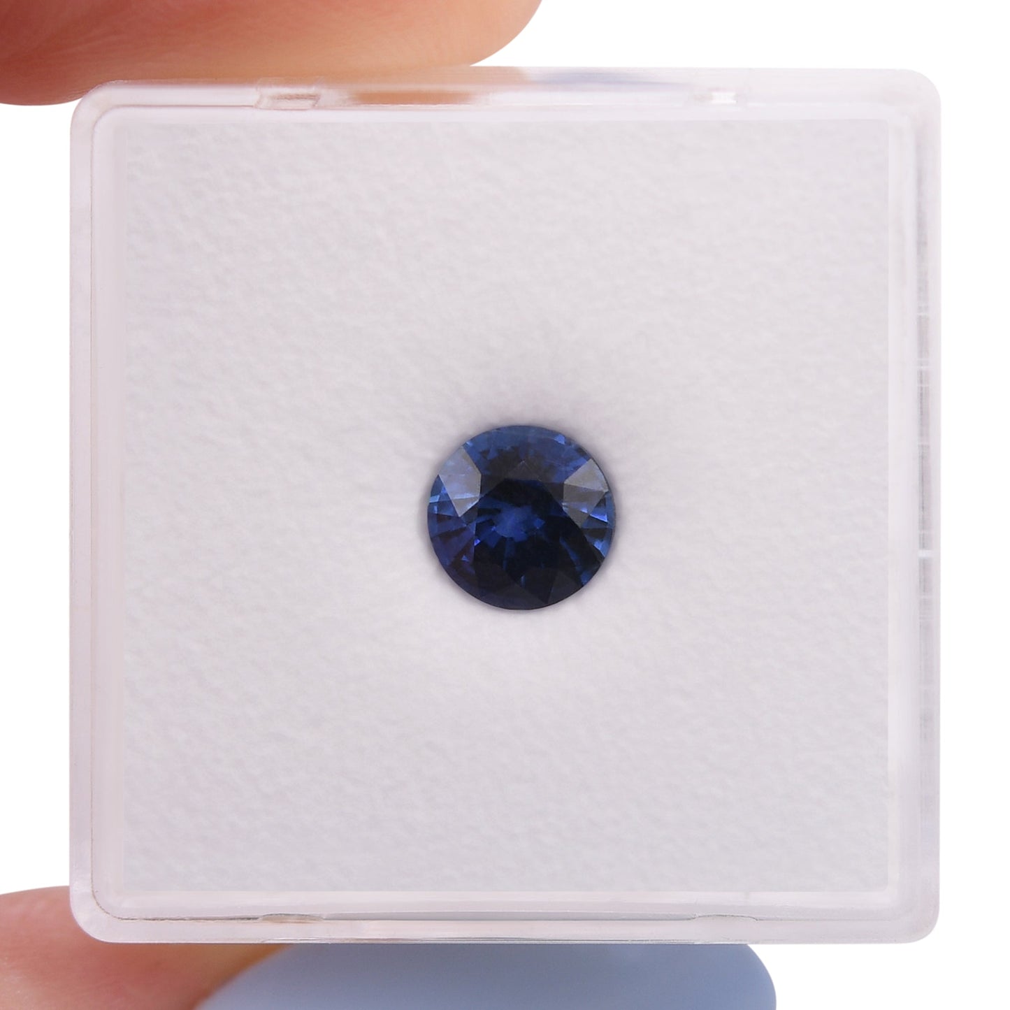 1,09 Karat blauer runder Saphir aus Sri Lanka