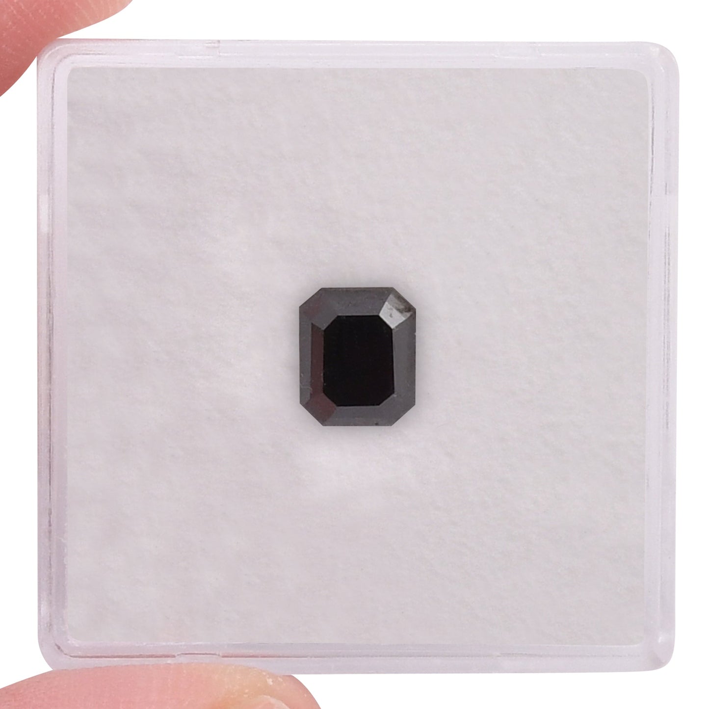 1,10 Karat Fancy Black Emerald Diamond GIA