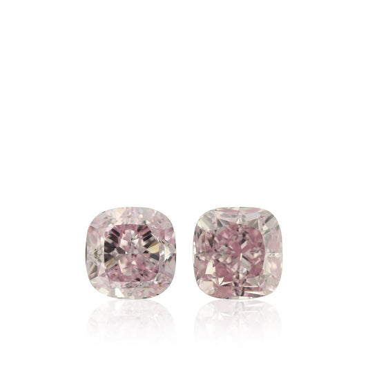 1,10 Karat Fancy Intense Purplish Pink Cushion Diamanten VS2 GIA Paar