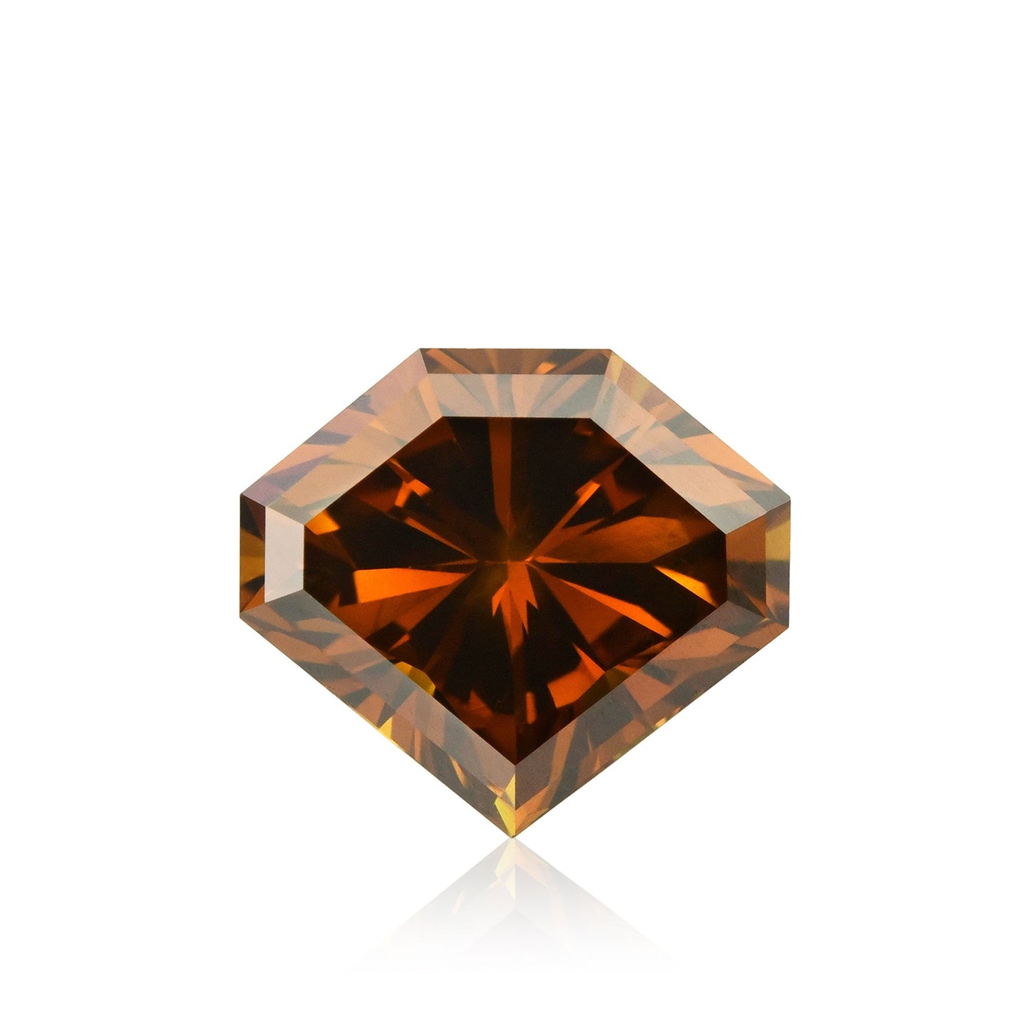 1,11 Karat Fancy Deep Brown Orange Shield Diamant SI2 GIA
