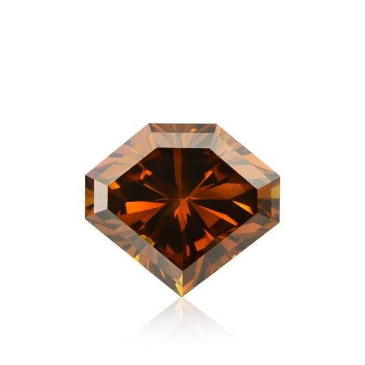 1,11 Karat Fancy Deep Brown Orange Shield Diamant SI2 GIA