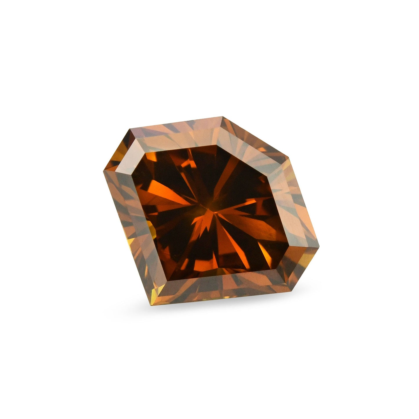 1,11 Karat Fancy Deep Brown Orange Shield Diamant SI2 GIA