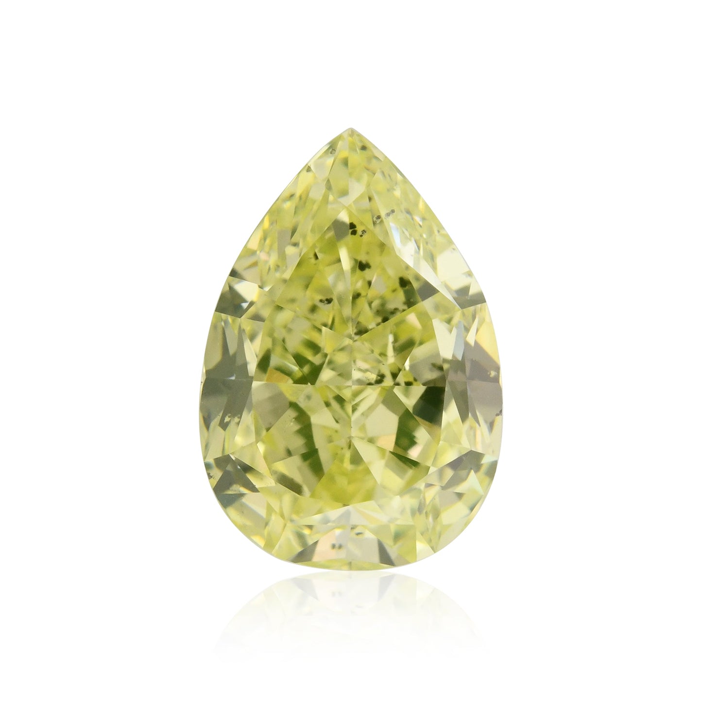1,12 Karat Fancy Intense Grün-Gelb Birnenförmiger Diamant SI2 GIA