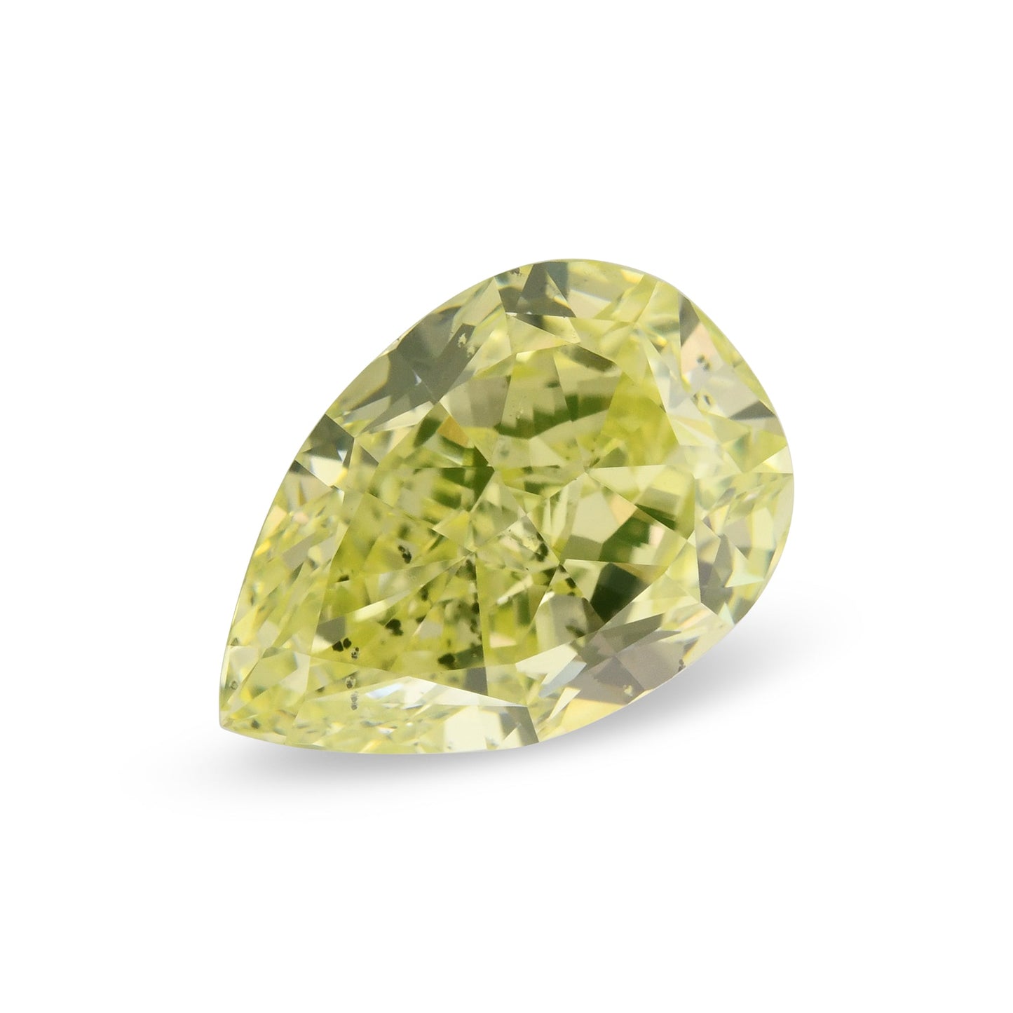 1,12 Karat Fancy Intense Grün-Gelb Birnenförmiger Diamant SI2 GIA