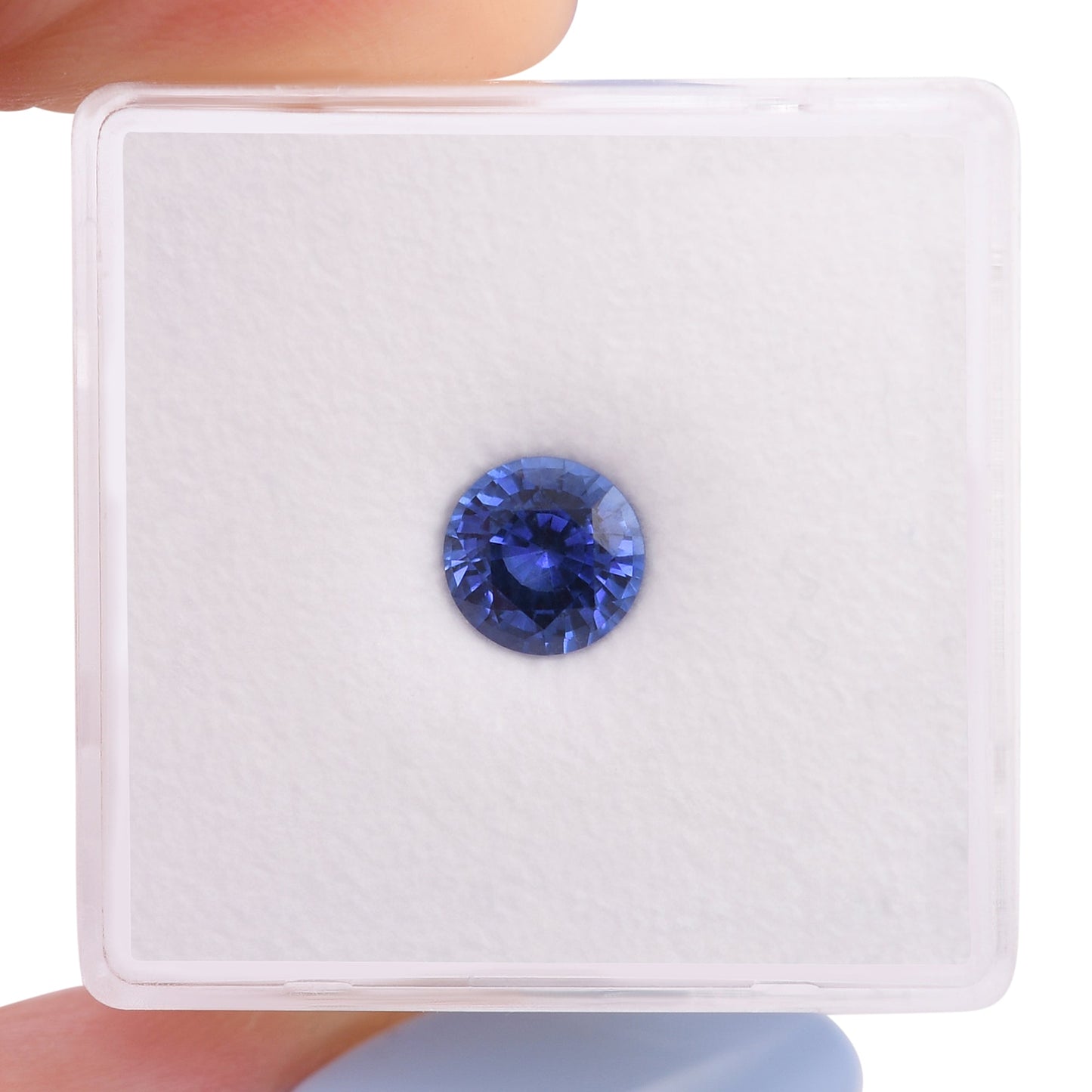 1,12 Karat blauer runder Saphir aus Sri Lanka