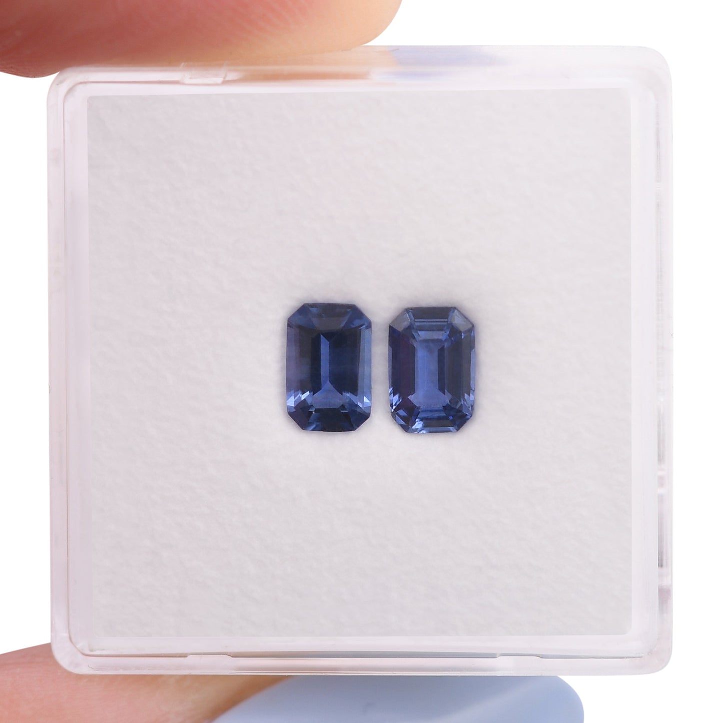 1.13 Carat Blue SRI LANKAN Emerald Sapphires Pair