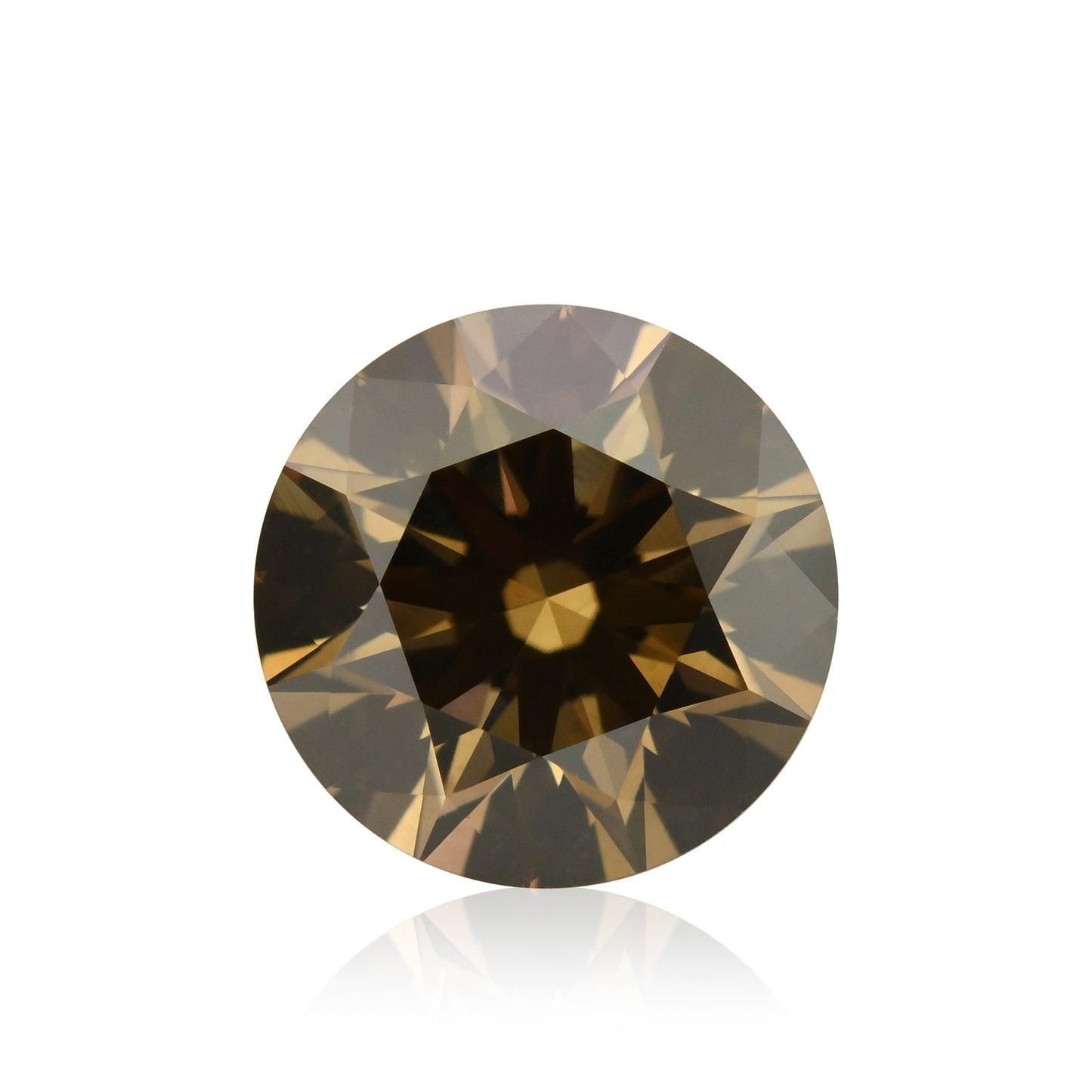 1,13 Karat Fancy Dunkelgelbbrauner runder Diamant VS1 GIA