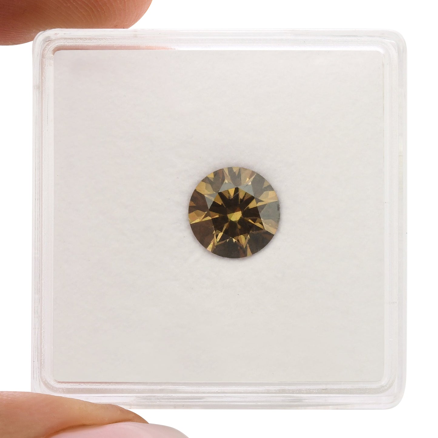 1,13 Karat Fancy Dunkelgelbbrauner runder Diamant VS1 GIA
