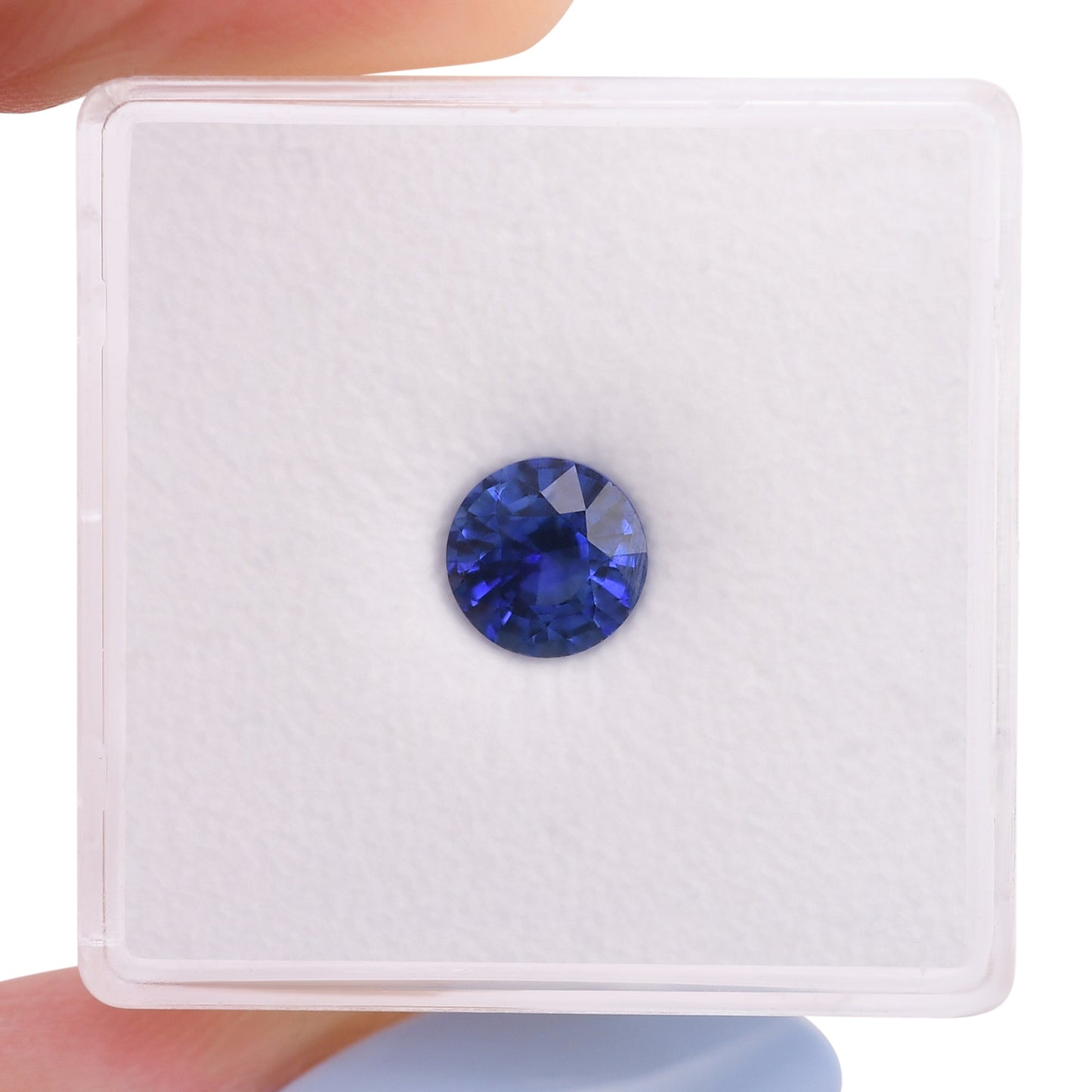 1,13 Karat blauer runder Saphir aus Sri Lanka