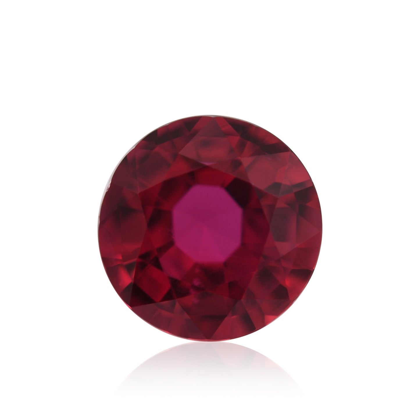 1,14 Karat roter runder Rubin aus Mosambik, Taubenrot, CD